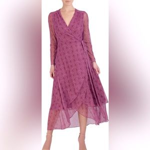 Wrap dress, wine color, laundry by shelli segal.